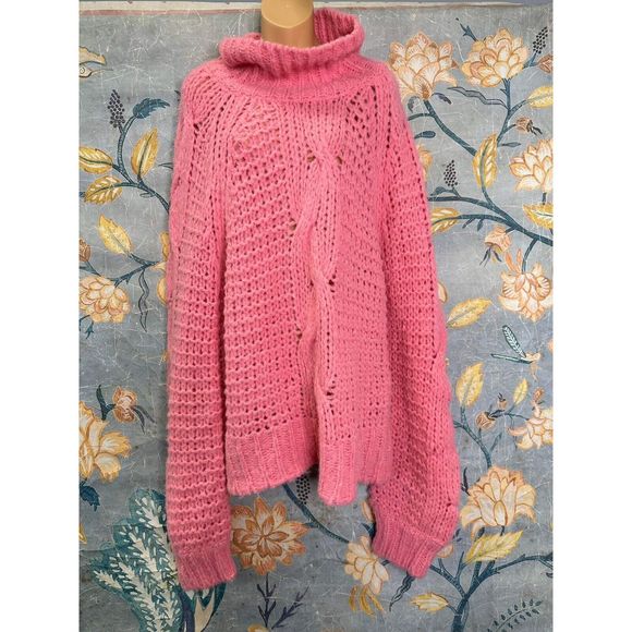 Free People Love Shack Fancy Leyland Turtleneck Sweater - Picture 6 of 8